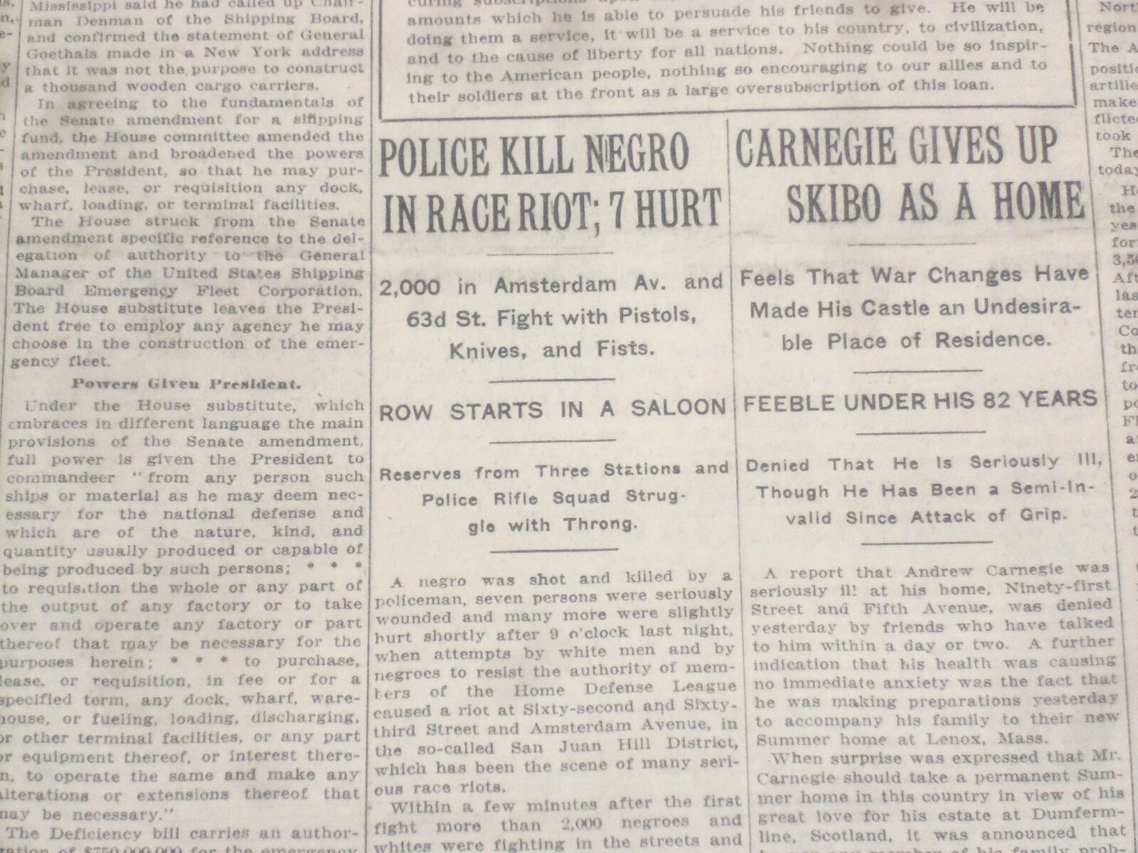 1917 MAY 27 NEW YORK TIMES - POLICE KILL NEGRO IN RACE RIOT - NT 9146
