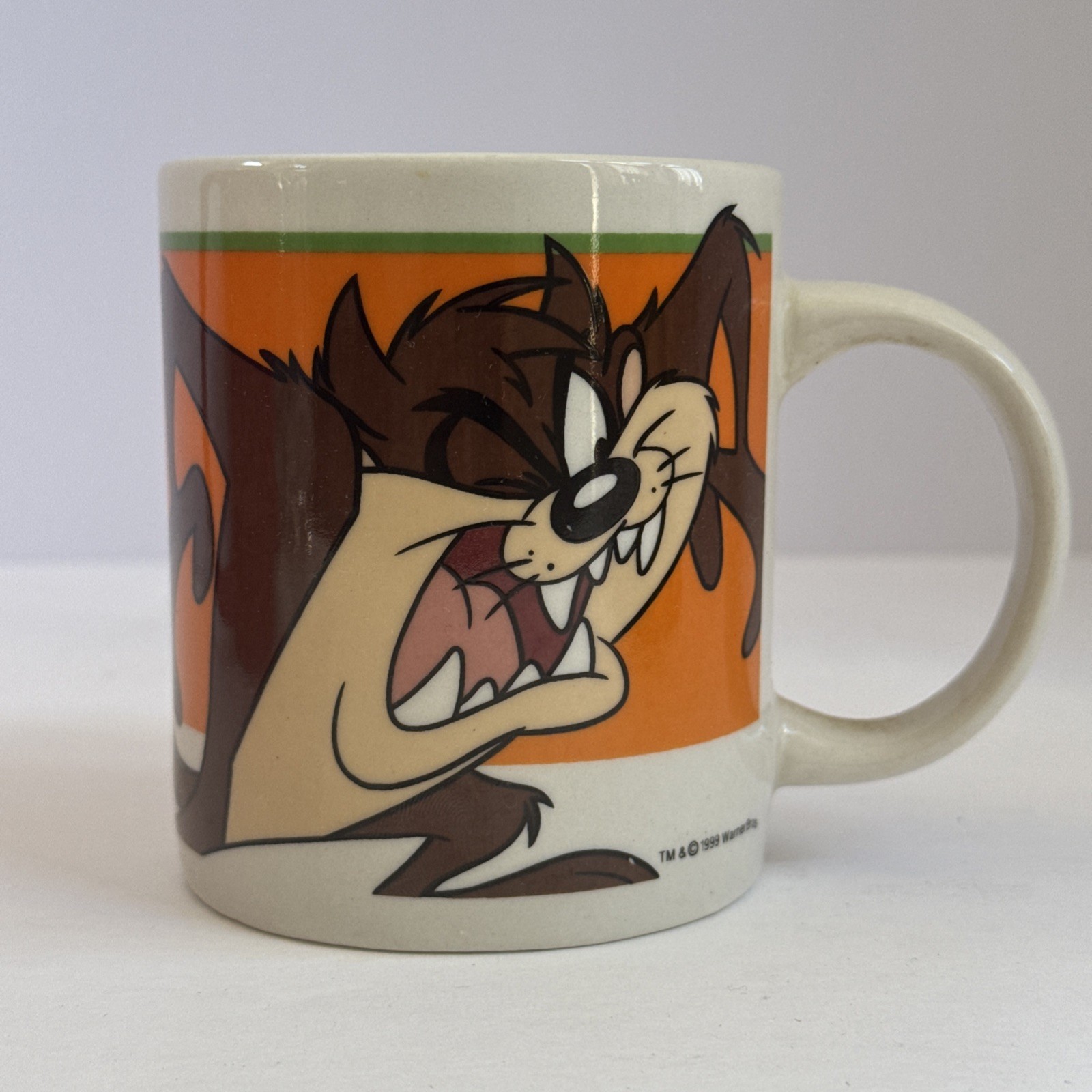 Vintage 1999 Looney Tunes Taz Tasmanian Devil Coffee Mug Gibson Warner Bros Cup