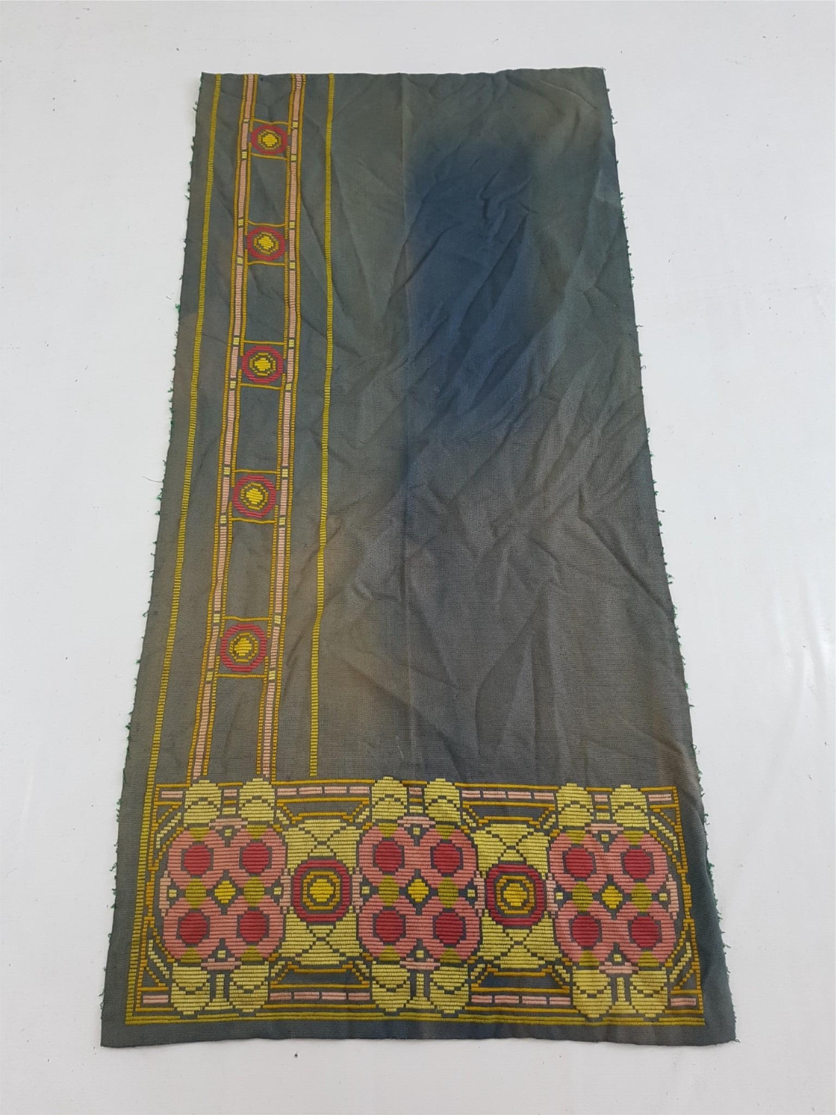 Vintage Handwoven Embroidered Textile 66x31 inches Vintage Handwoven Embroidered Textile 66x31 inches