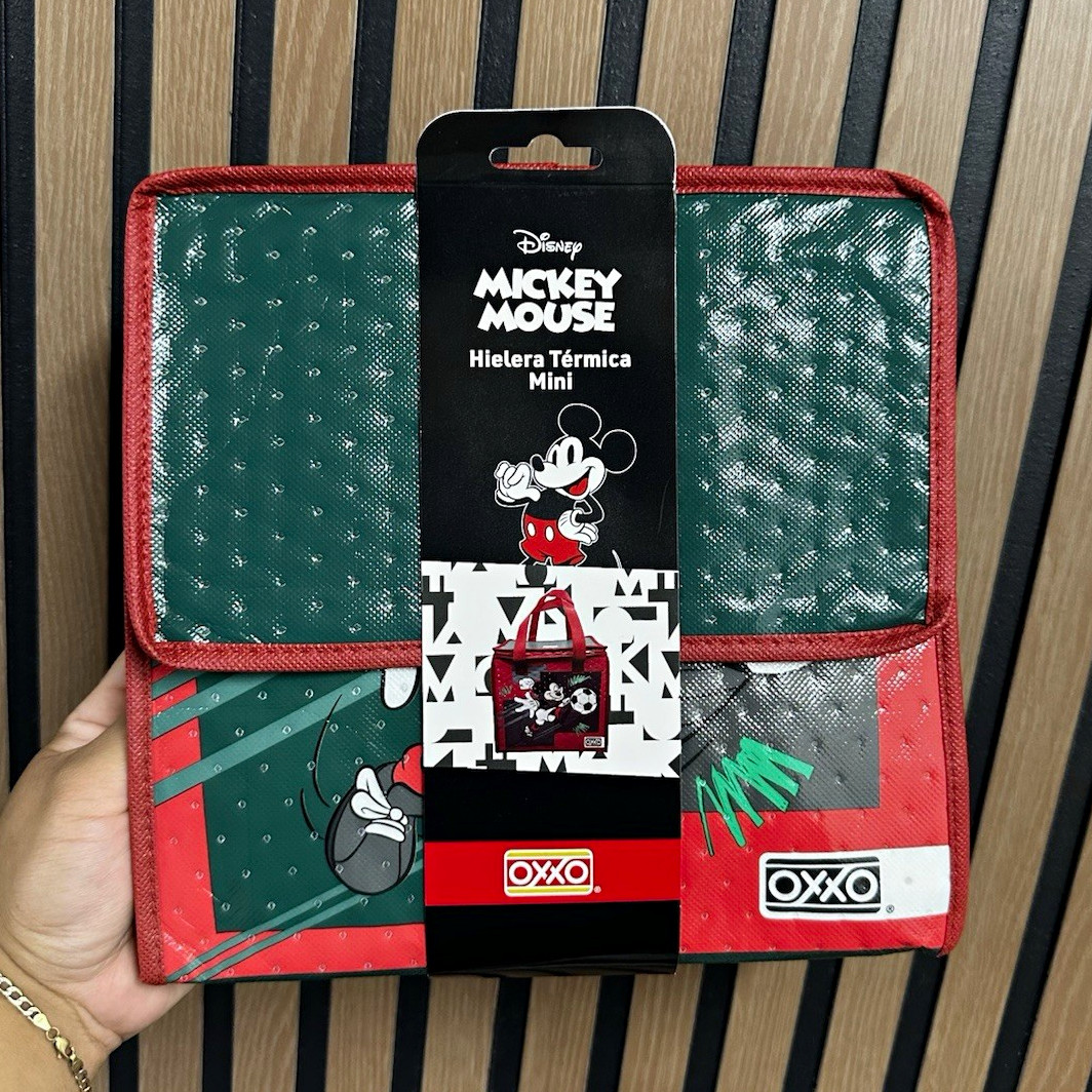 OXXO Disney Mickey Mouse Soccer Mini Insulated Cooler Bag NEW (Mexico Exclusive)
