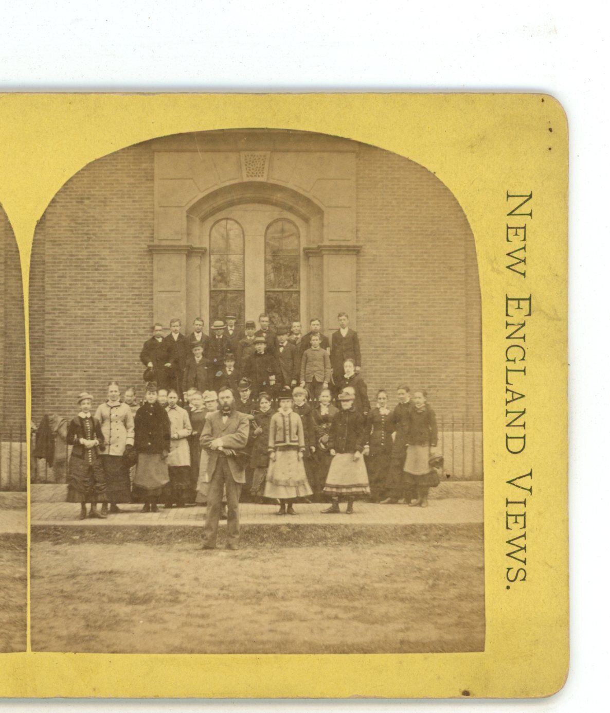 Salem High School Class of 1881 Massachusetts J.S. Lefavour Stereoview