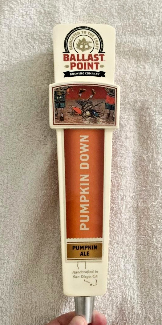 BALLAST POINT PUMPKIN DOWN ALE BEER TAP HANDLE RARE VINTAGE SAN DIEGO HALLOWEEN