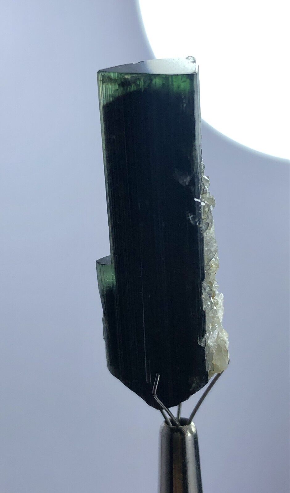 55 Ct Natural Green Cap Tourmaline Terminated Crystal Specimen, Skardu Pakistan