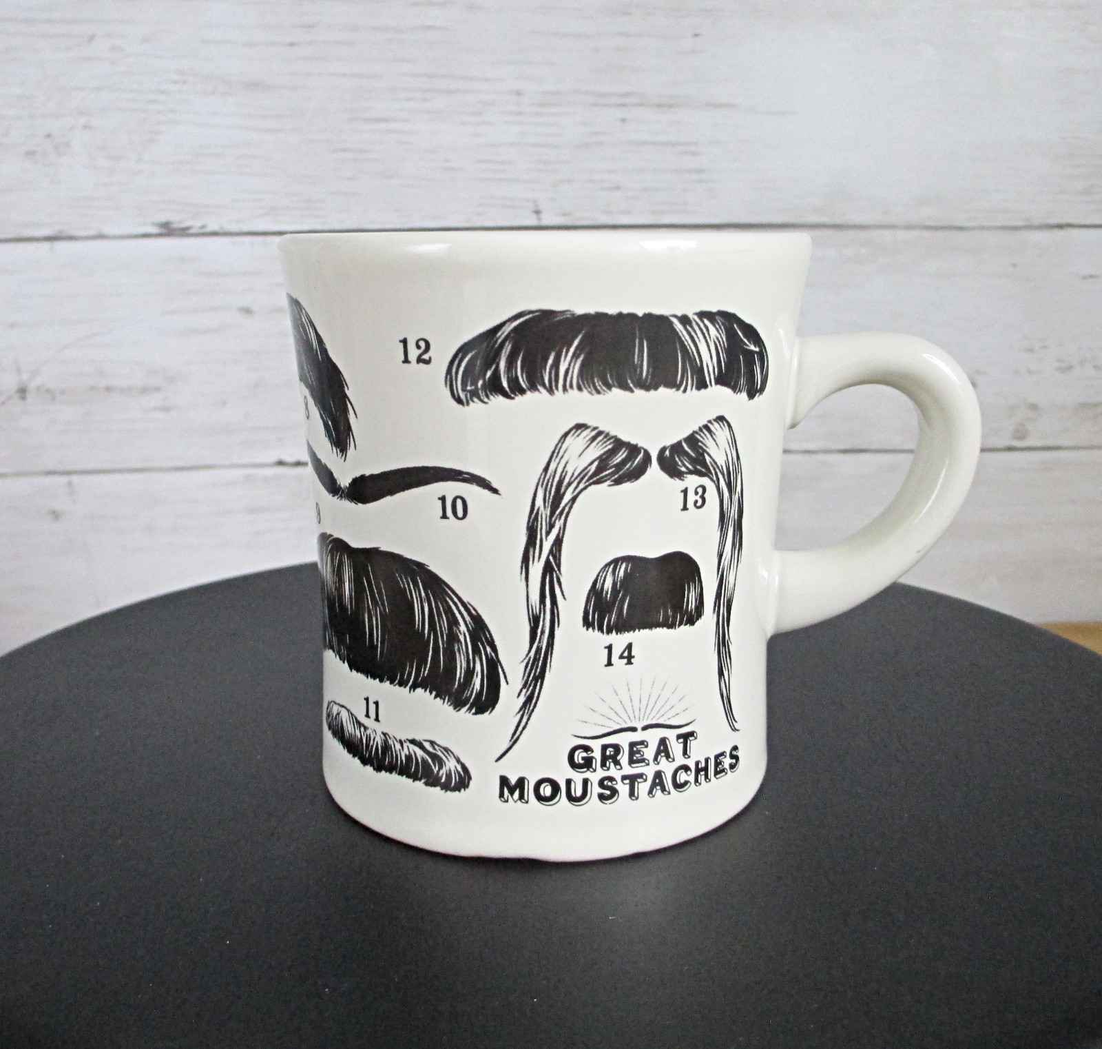 The Unemployed Philosopher\'s Guide Great Mustaches Mug, C910-1, Whimsical design