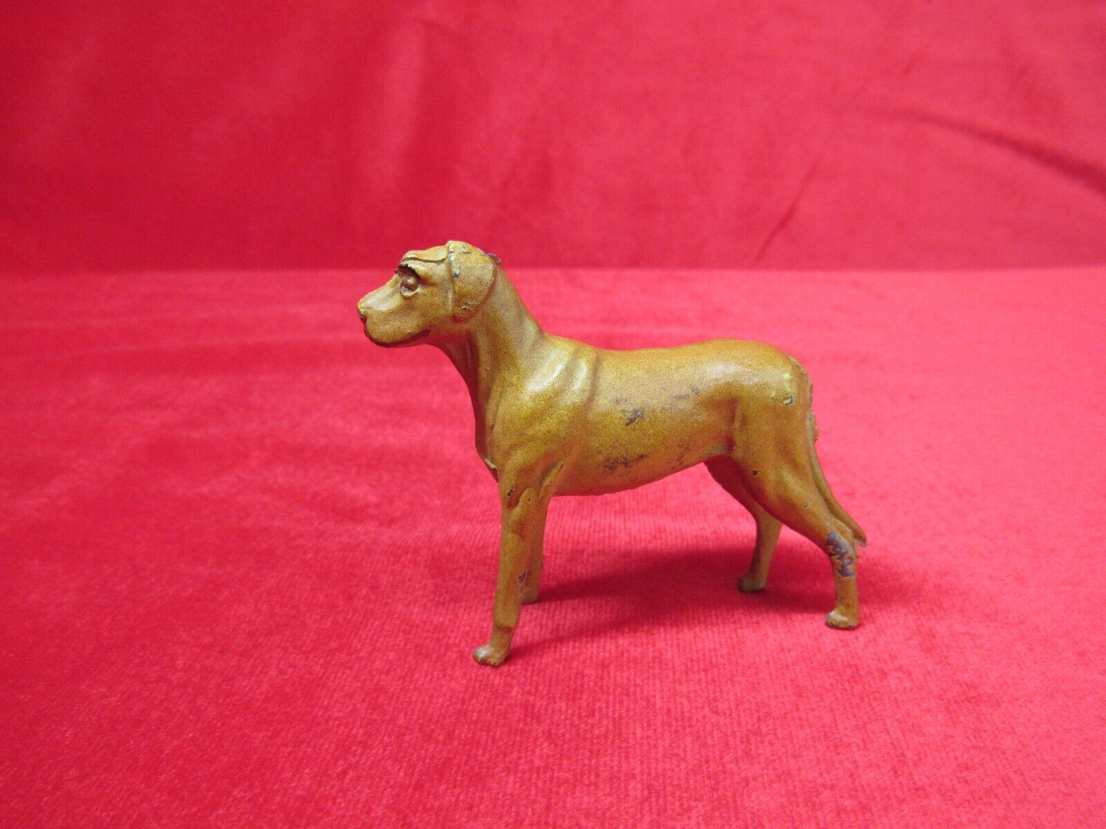 Vintage Made In England Timpo Metal Bullmastiff Dog Figurine.
