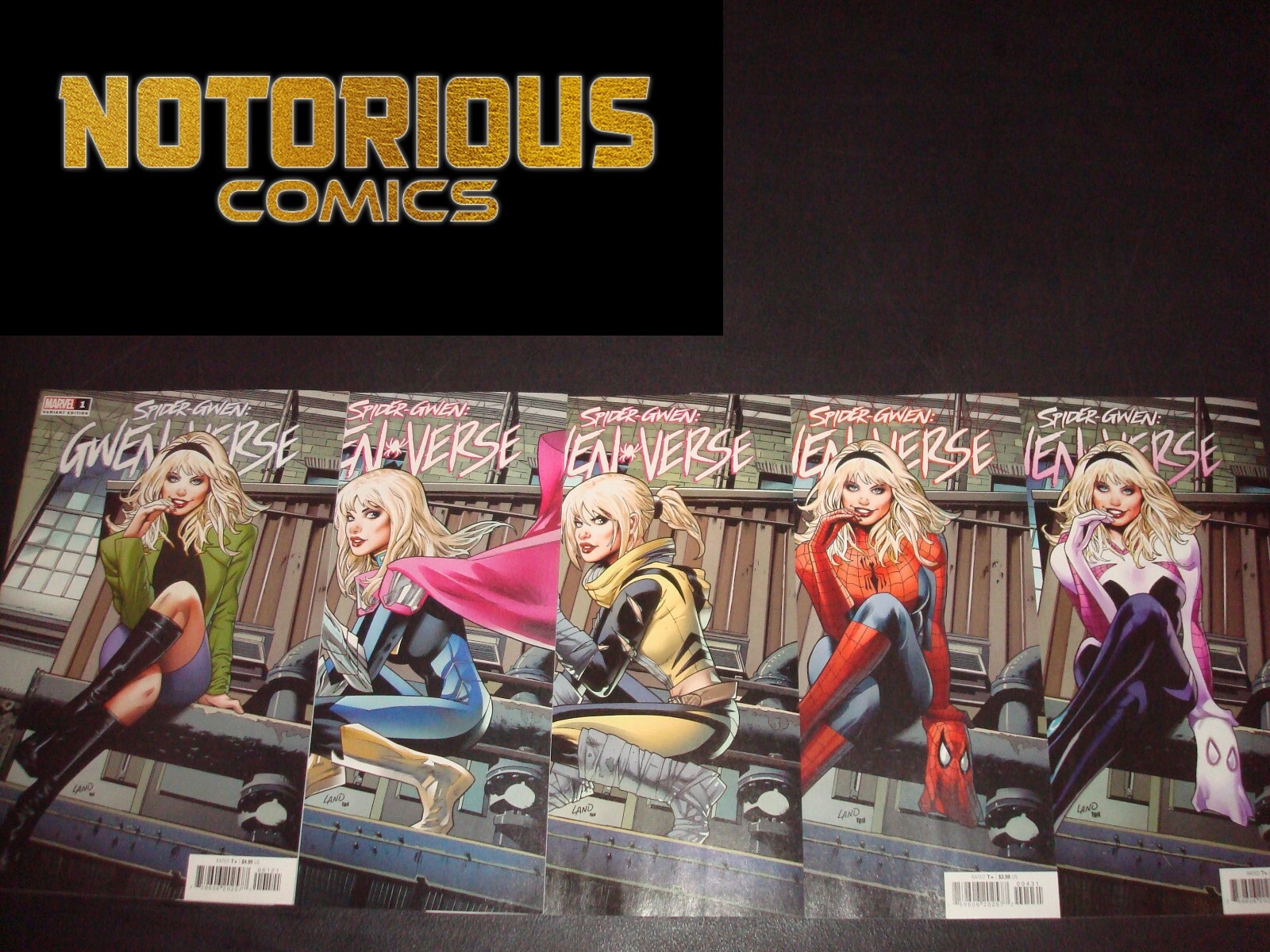 Spider-Gwen Gwenverse 1-5 Complete Land Homage Variant Set Comic Lot Marvel