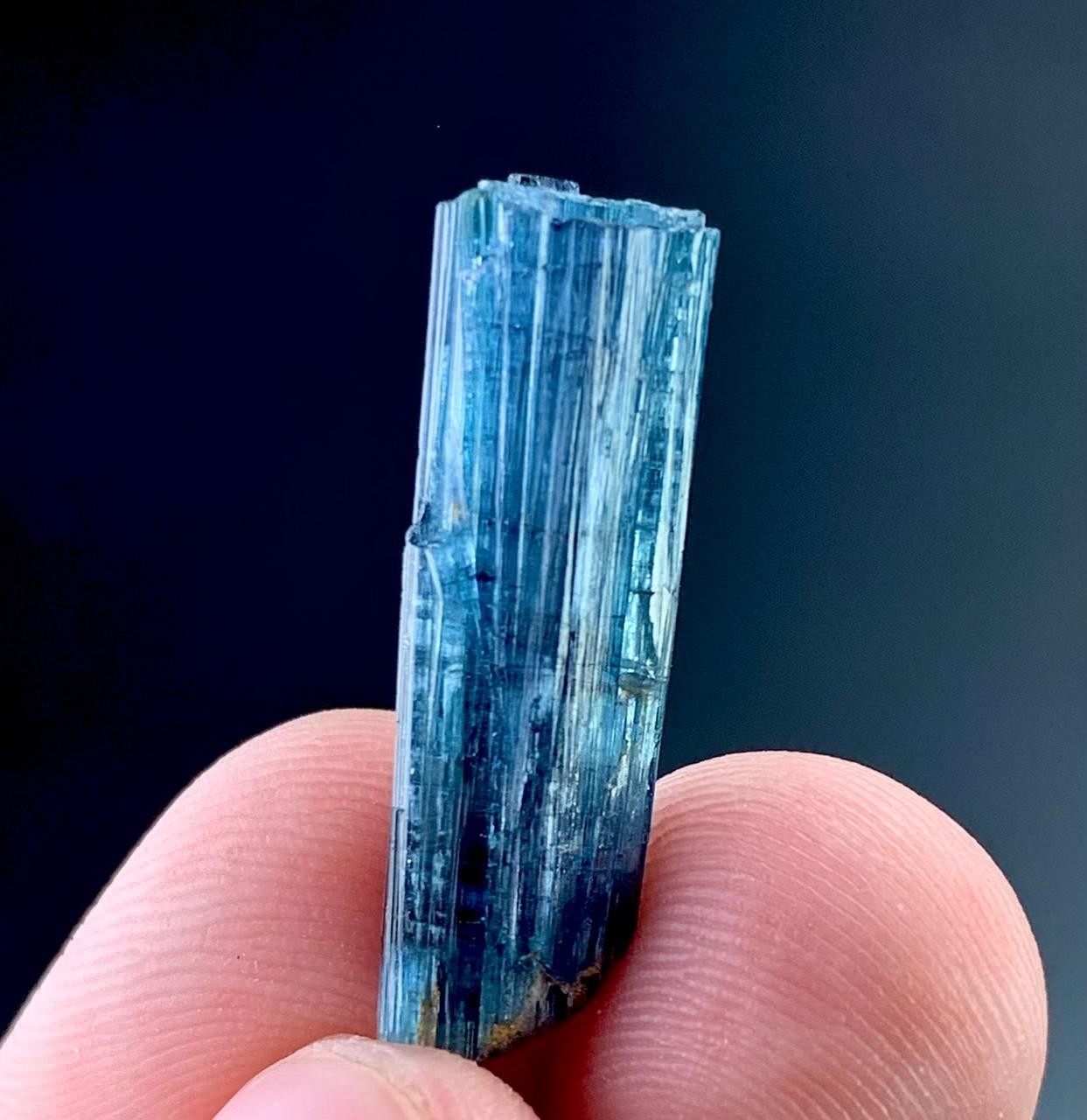 10 Carat Blue Tourmaline Crystal Specimen From Afghanistan