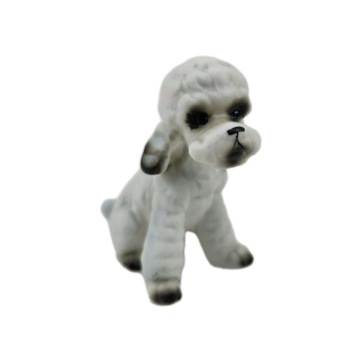 Vintage White Poodle Figurine Hand Painted Ceramic Porcelain Japan Mini Vintage White Poodle Figurine Hand Painted Ceramic Porcelain Japan Mini
