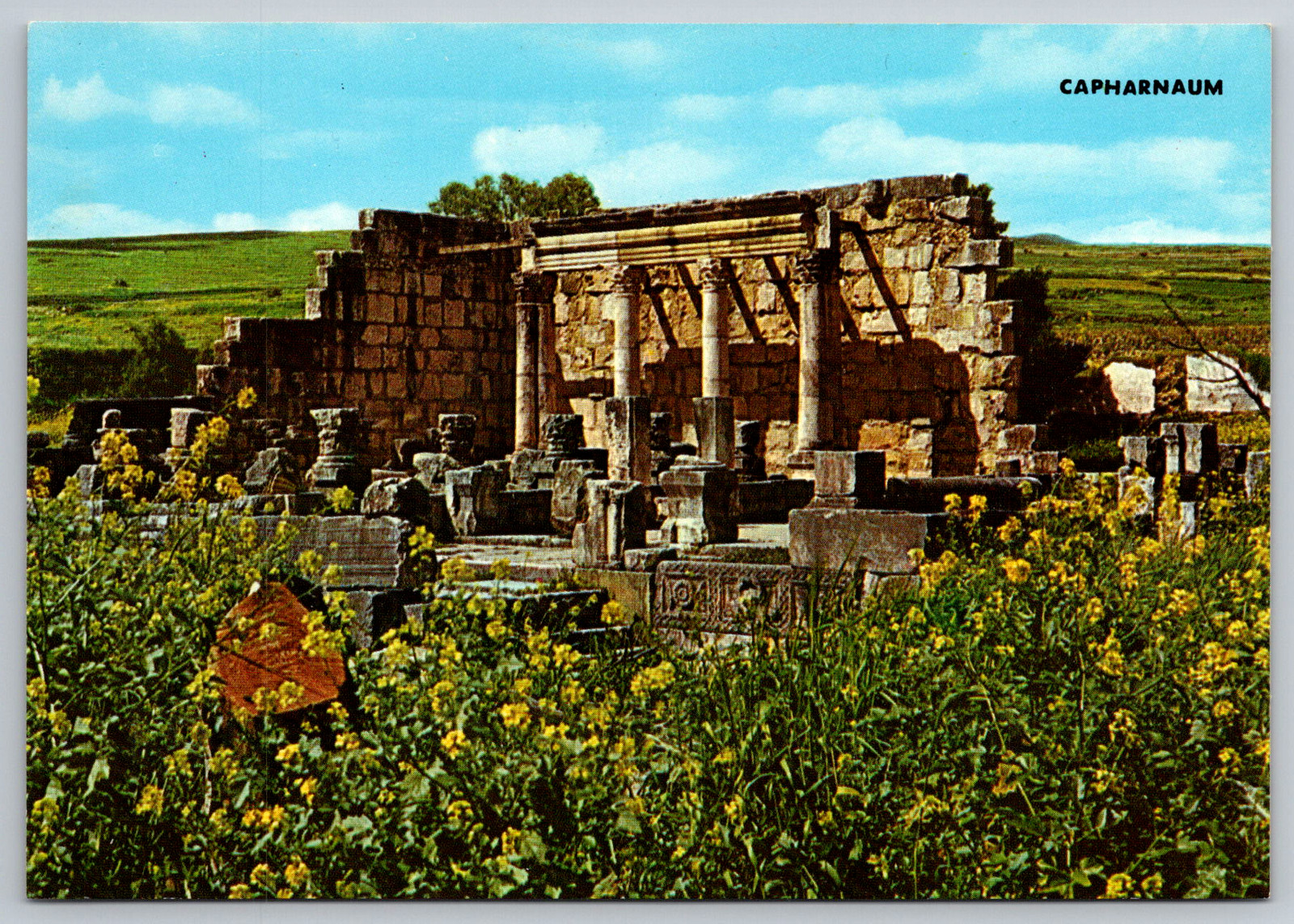 c1980s Capernaum Ruins of the Ancient Synagogue Israel Postcard c1980s Capernaum Ruins of the Ancient Synagogue Israel Postcard