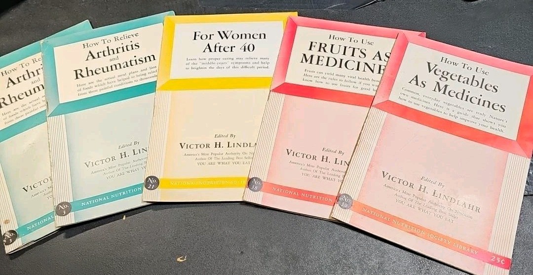 Vintage 1940s Nutrition Health Booklets Lot of 5 Victor H Lindlahr Remedies