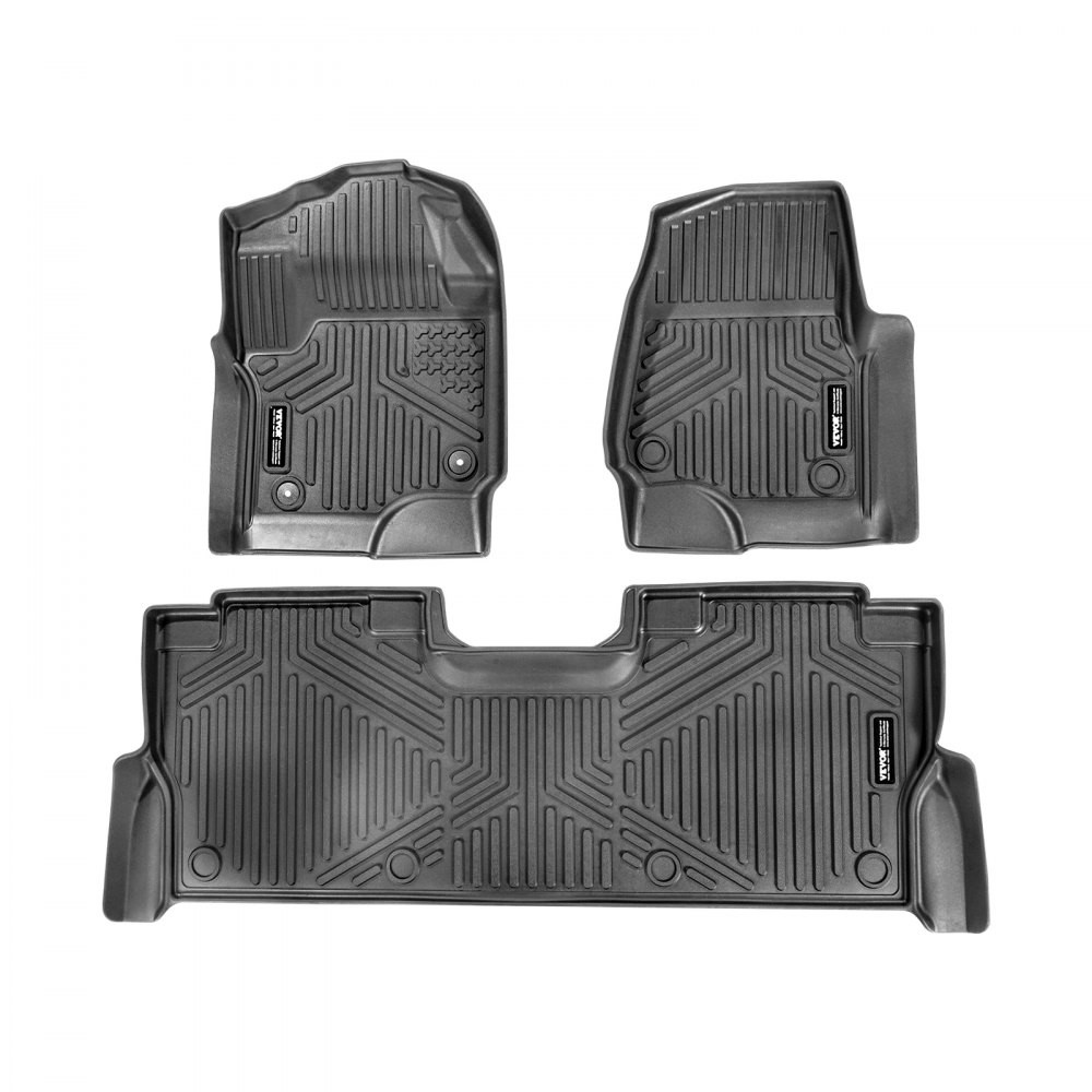 BLACK - VEVOR AUTOMOTIVE FLOOR MAT SUPER DUTY CREW CAB BUCKET SEAT UNDER STORAGE