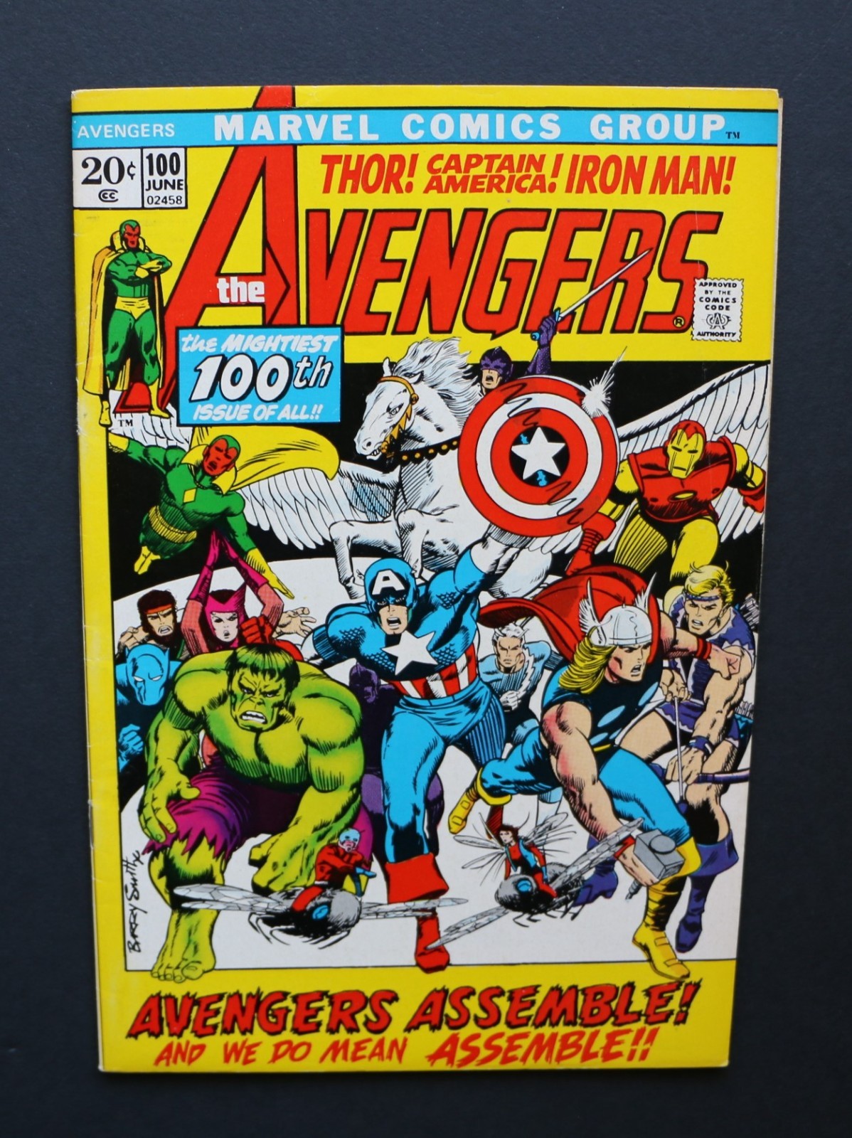 The Avengers #100 (1972) Anniversary Issue Black Knight Avengers Assemble 🔑💥