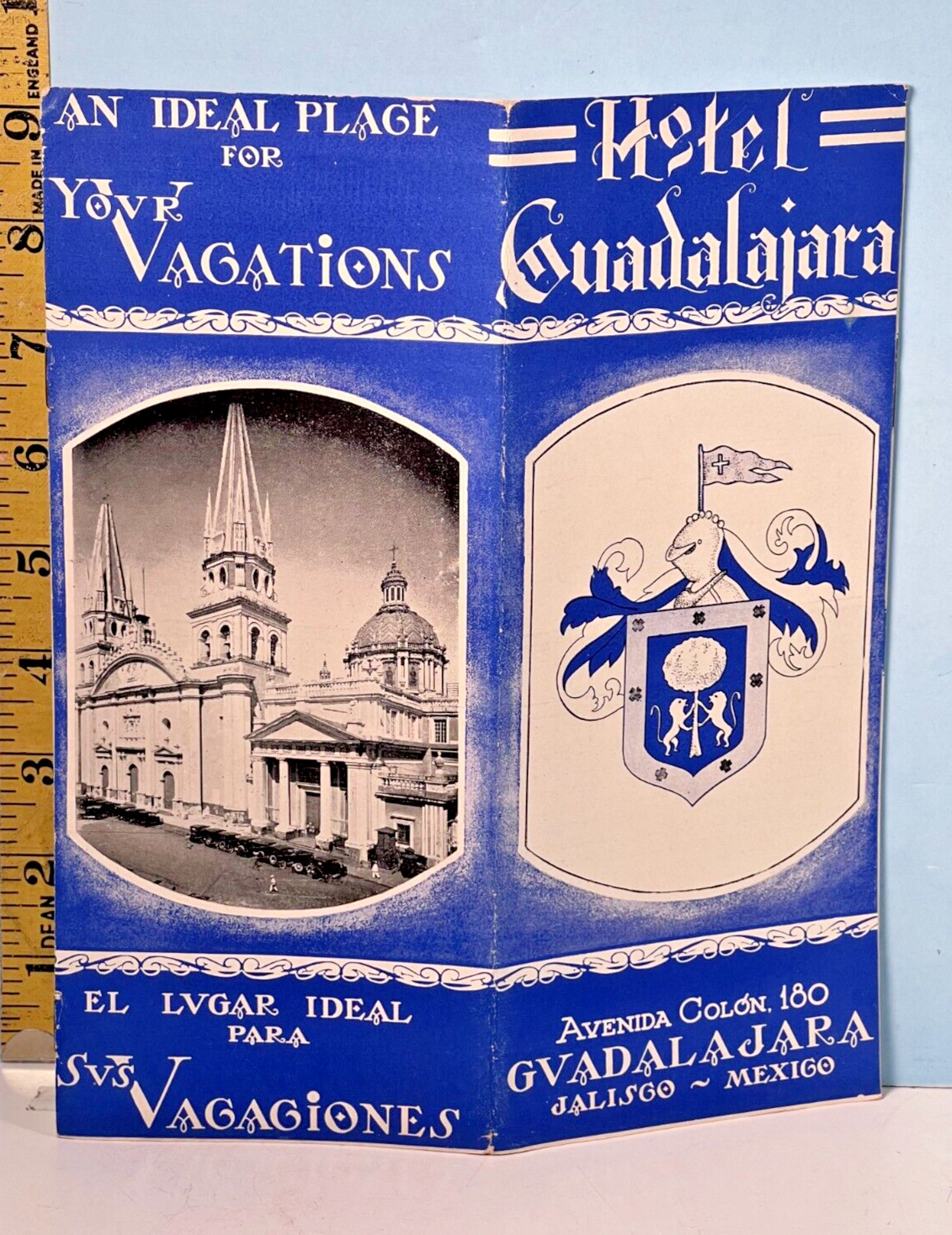 1930\'s Hotel Guadalajara Mexico Travel Brochure & Local Map