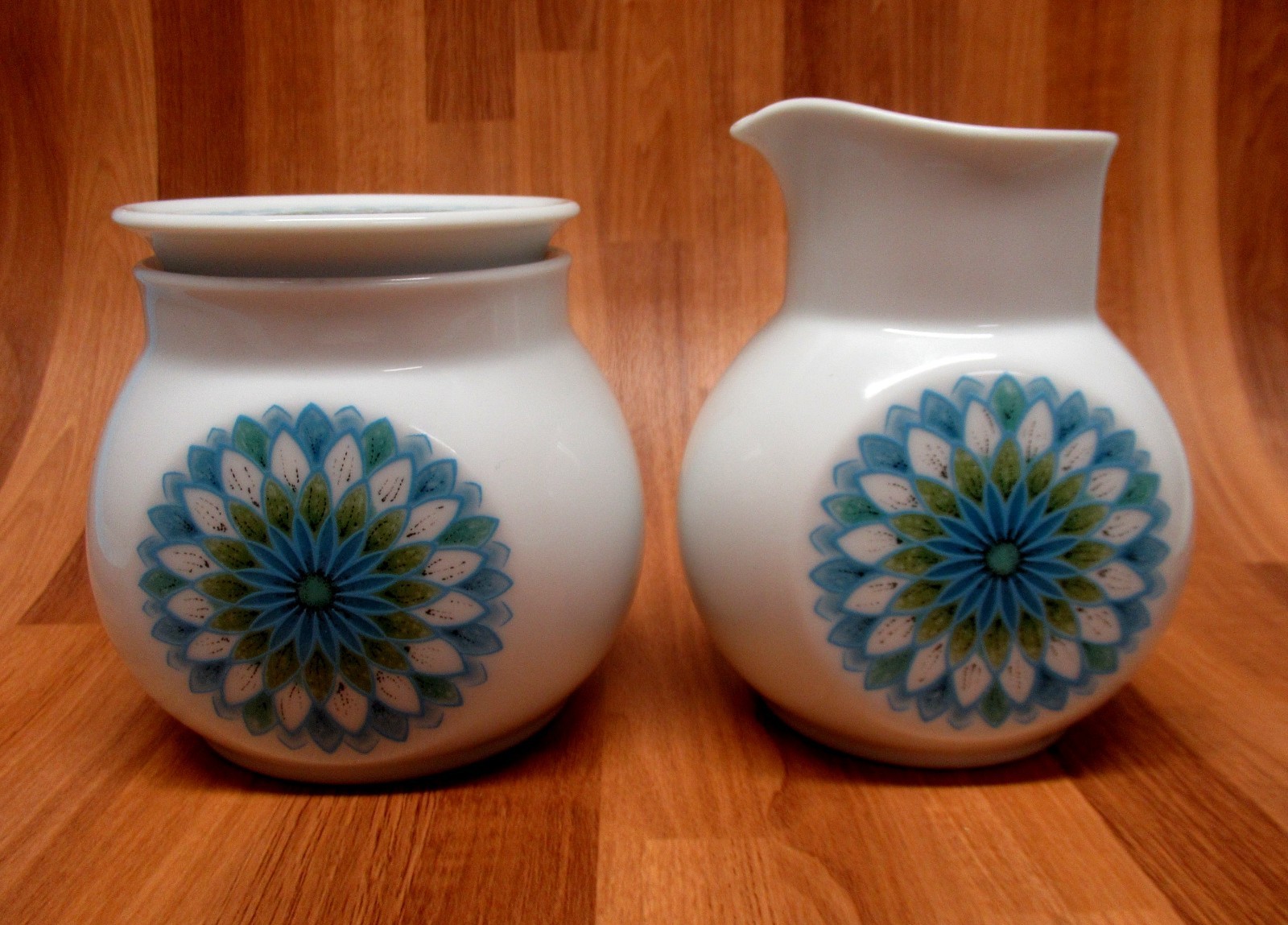 Noritake BAHAMA Cremer & Lidded Sugar MCM 1967÷ Younger Image HIPPIE