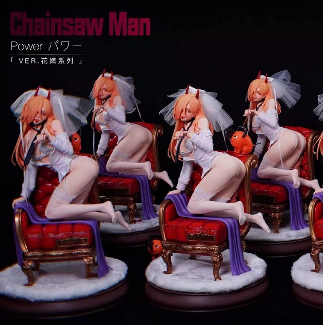 ZaoHua Studio Chainsaw Man Wedding Ver. Power Resin Model In Stock 1/4 Cast Off