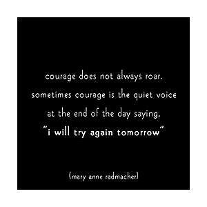 Quotable Cards I Will Try Again Tomorrow - Mary Anne Radmacher Black and Whit...