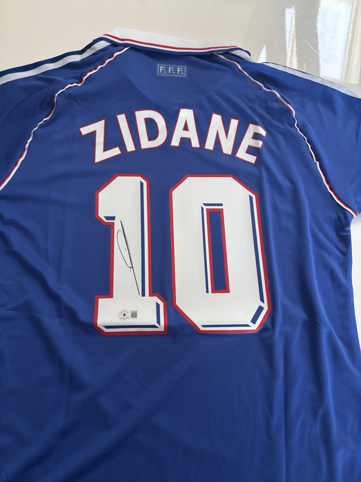 🔥⚽️ Zinedine Zidane Hand Signed France 1998 Final Jersey Beckett COA ⚽️🔥