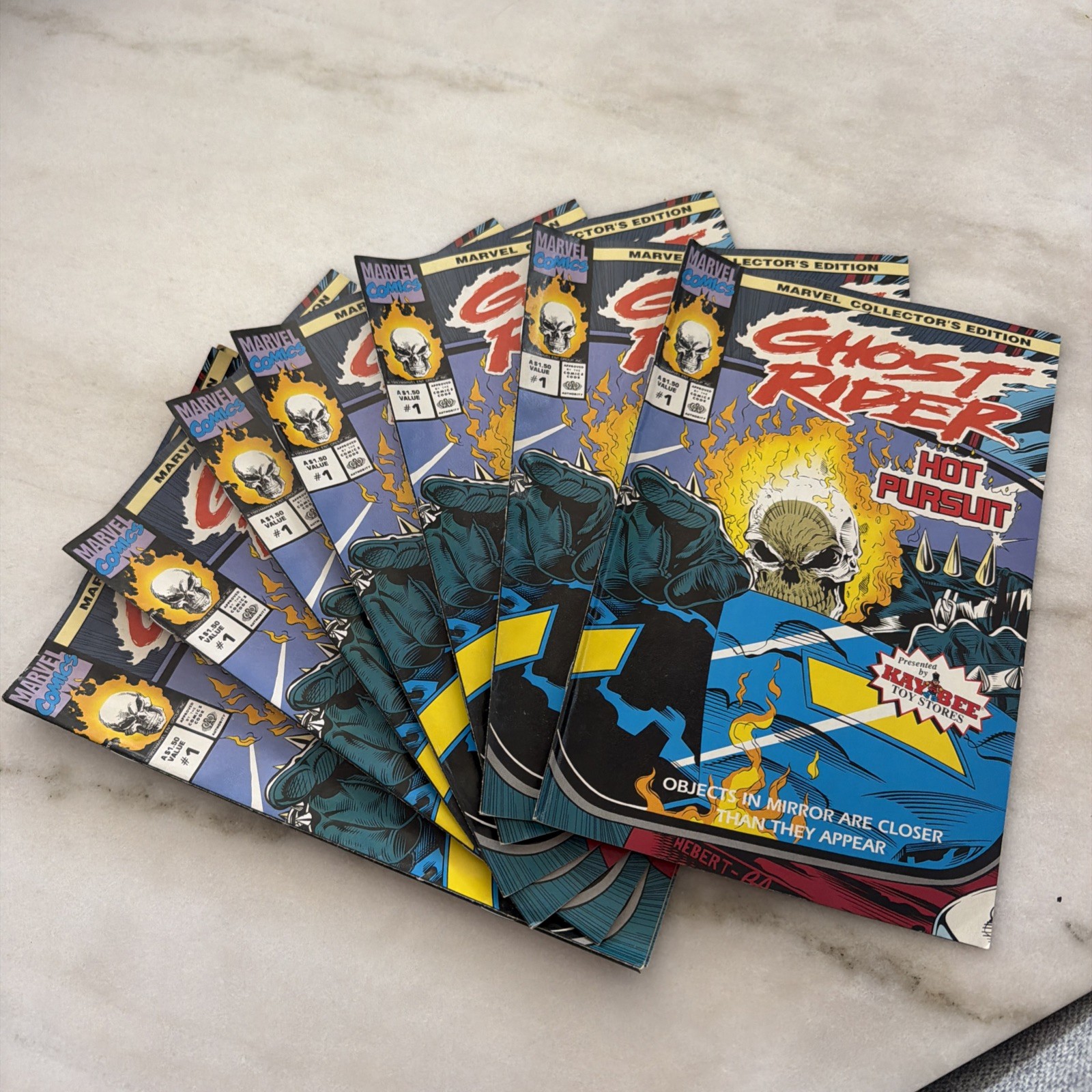 7 Marvel Collector\'s Edition Ghost Rider Hot Pursuit KayBee Toy Stores 7 Copies