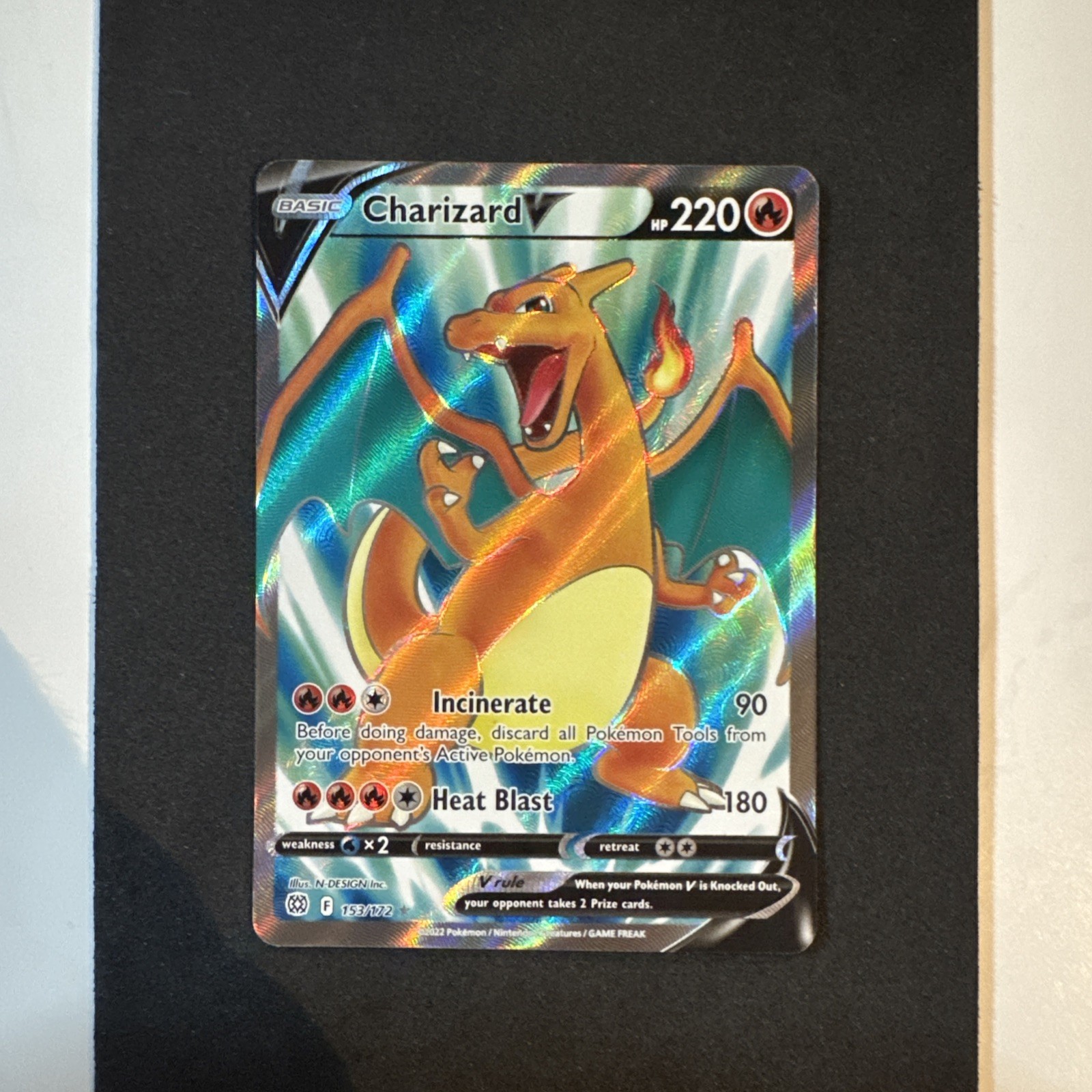 Charizard V Full Art Holo Ultra Rare 153/172 Brilliant Stars English - NM