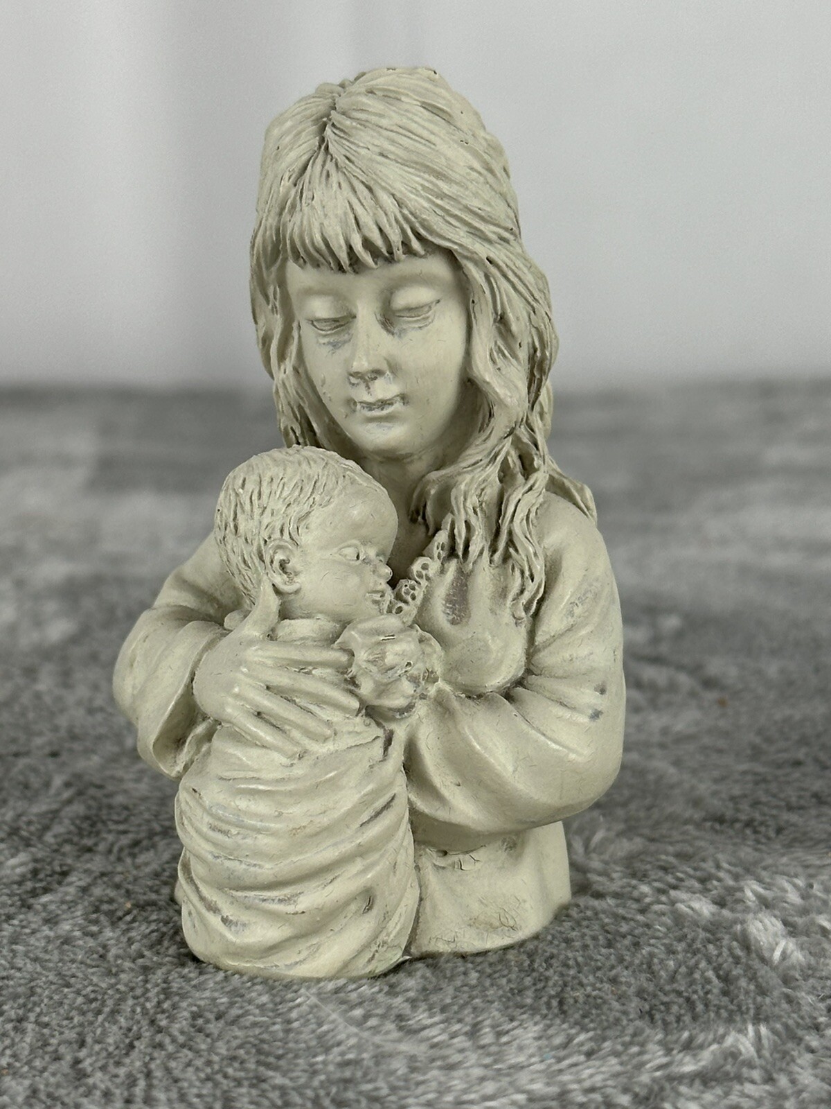 Rare Vintage Mother And Child Sculpture EUC