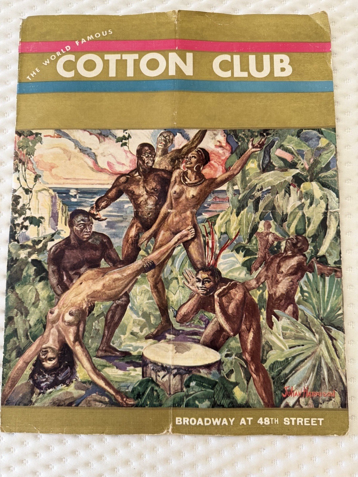 Cotton Club Menu Restaurant New York City Broadway and 48th Street NYC
