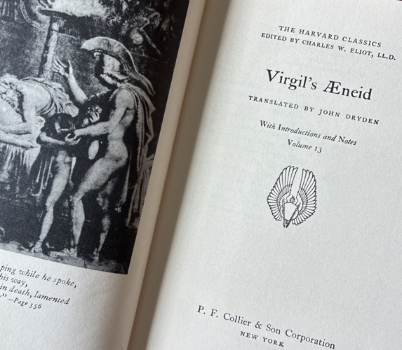 29BC Aeneid Roman Poet Virgil Trojan Prince Aeneas Son of Venus Leather 1969