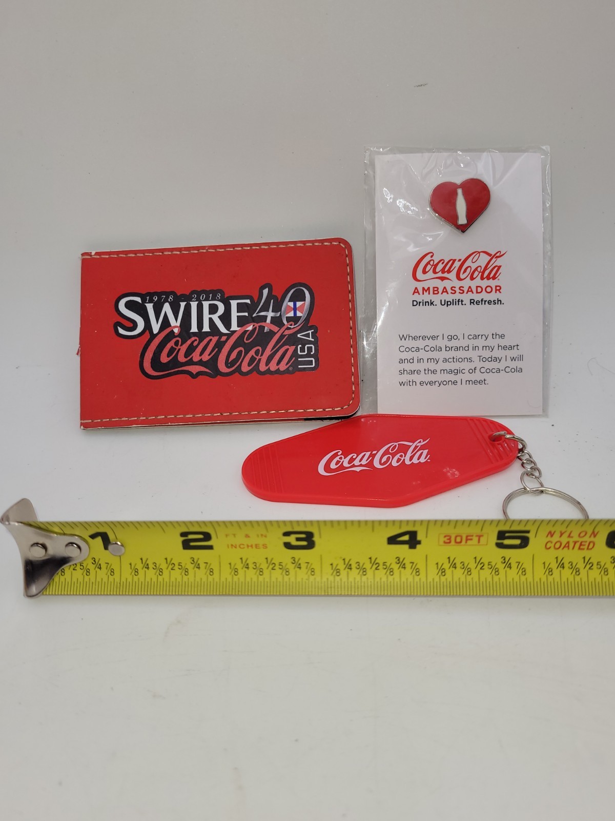 coca cola collectibles employee ambassador Pin swire 40 year Badge Holder Key coca cola collectibles employee ambassador Pin swire 40 year Badge Holder Key
