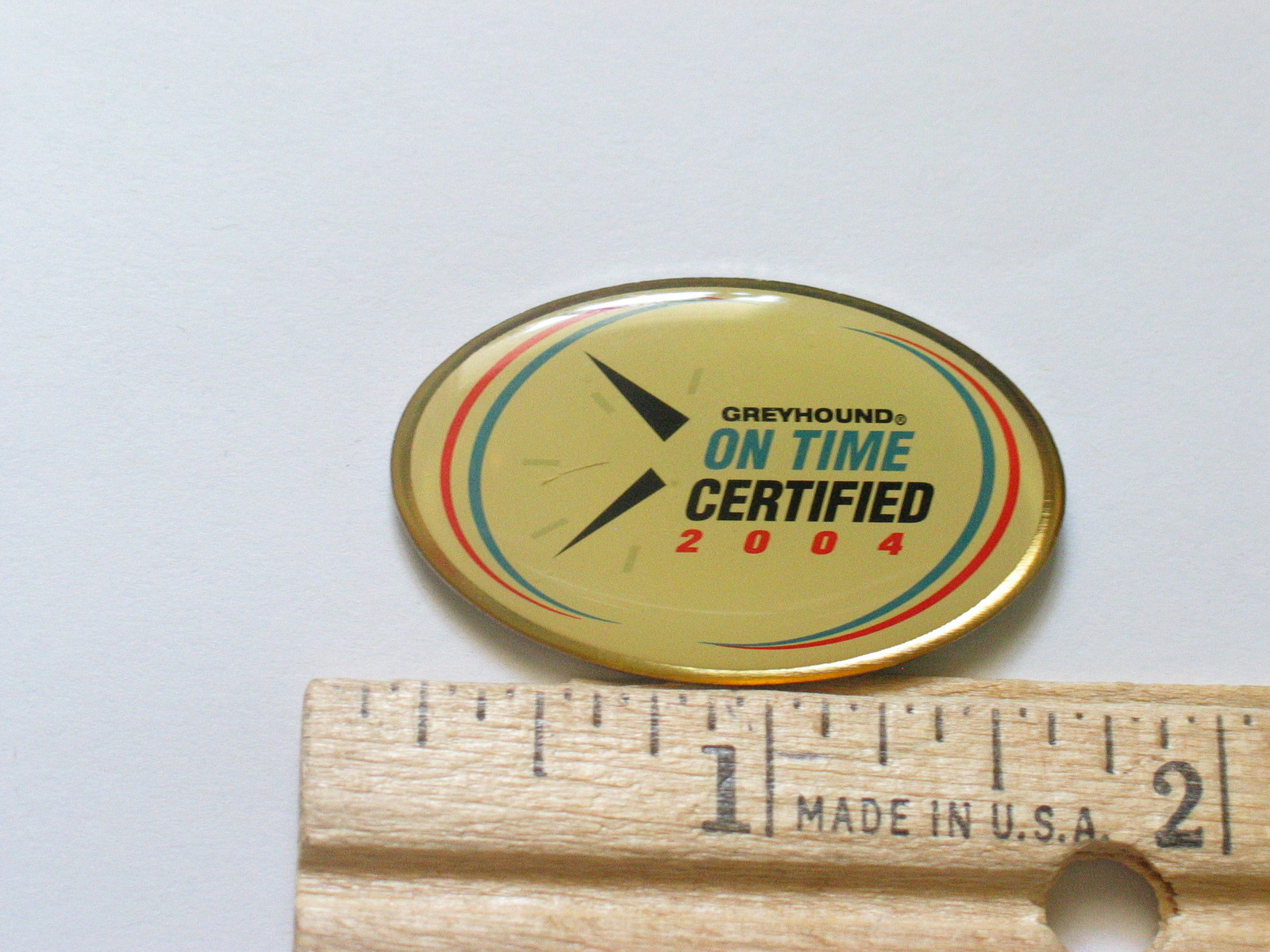 Greyhound Bus Pin 2004 On Time Certified Pin Greyhound Bus Pin 2004 On Time Certified Pin