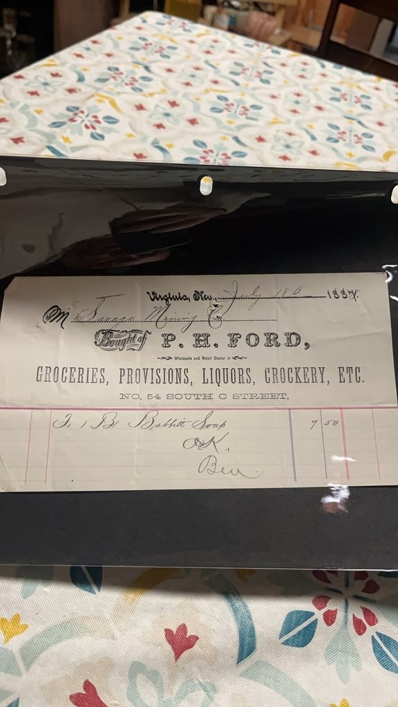 1887 P.H. Ford Grocery Receipt
