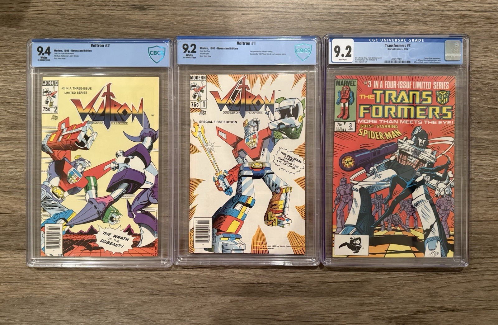TRANSFORMERS & VOLTRON CGC/CBCS COMIC LOT of 3 SYMBIOTE SPIDEY APP, & MORE 🔥
