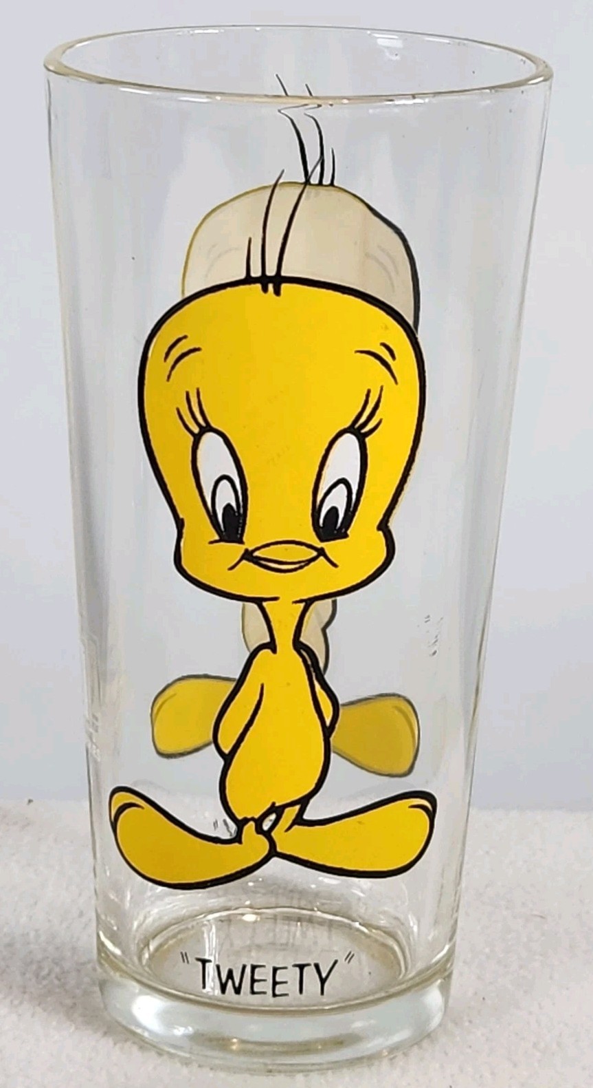 1973 Pepsi Cola Looney Tunes Warner Bros Tumbler Glass Tweety Bird Brockway Co.