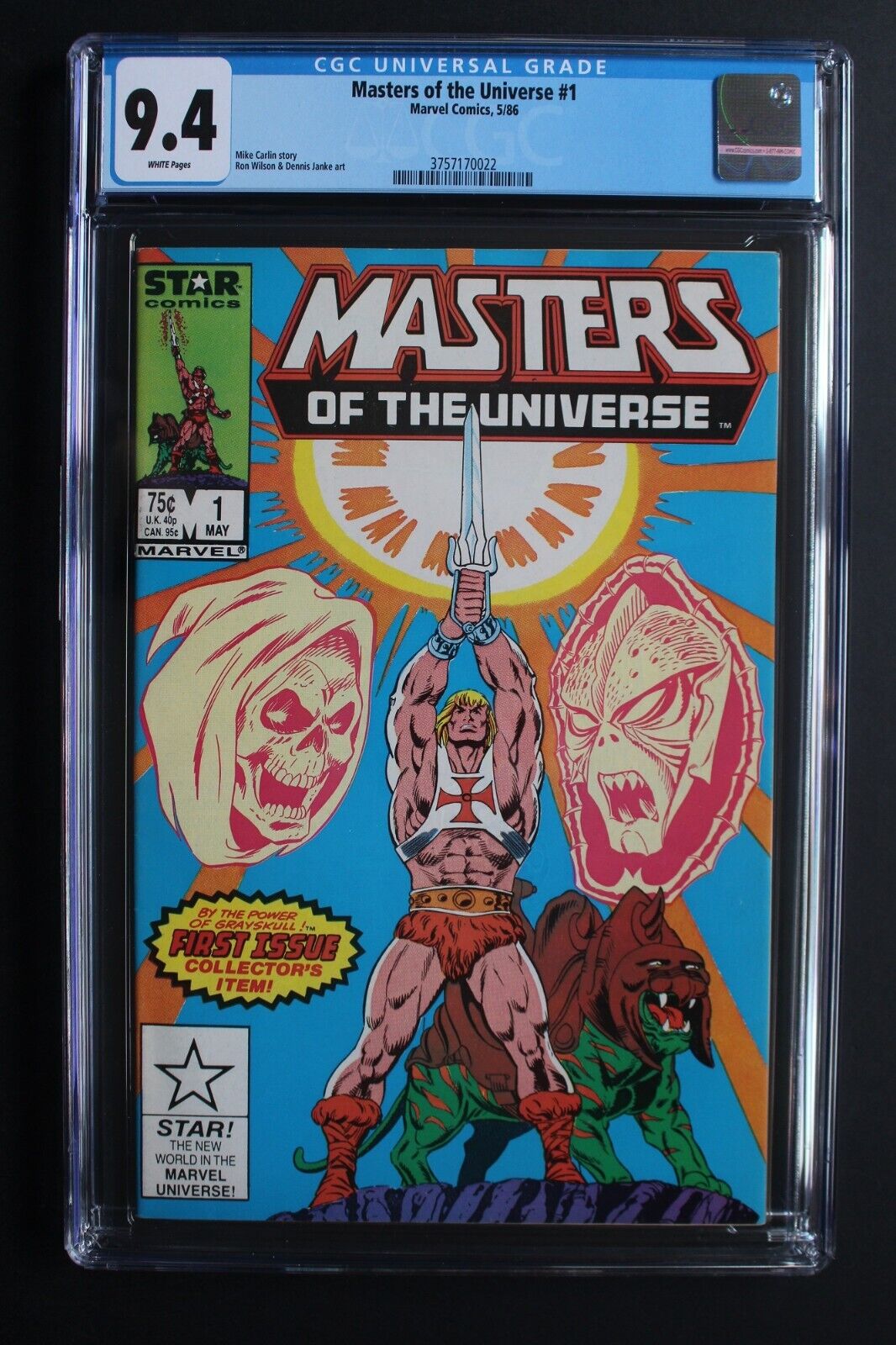 Masters Of Universe 1 1st Marvel Star HE-MAN Skeletor Hordak 1986 Reboot CGC 9.4