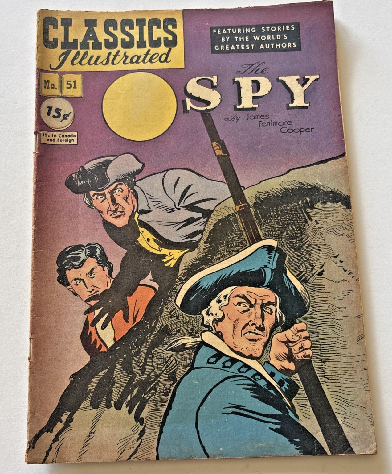 RARE VTG 1948 CLASSICS ILLUSTRATED #51 HRN 51  THE SPY 1st Edition
