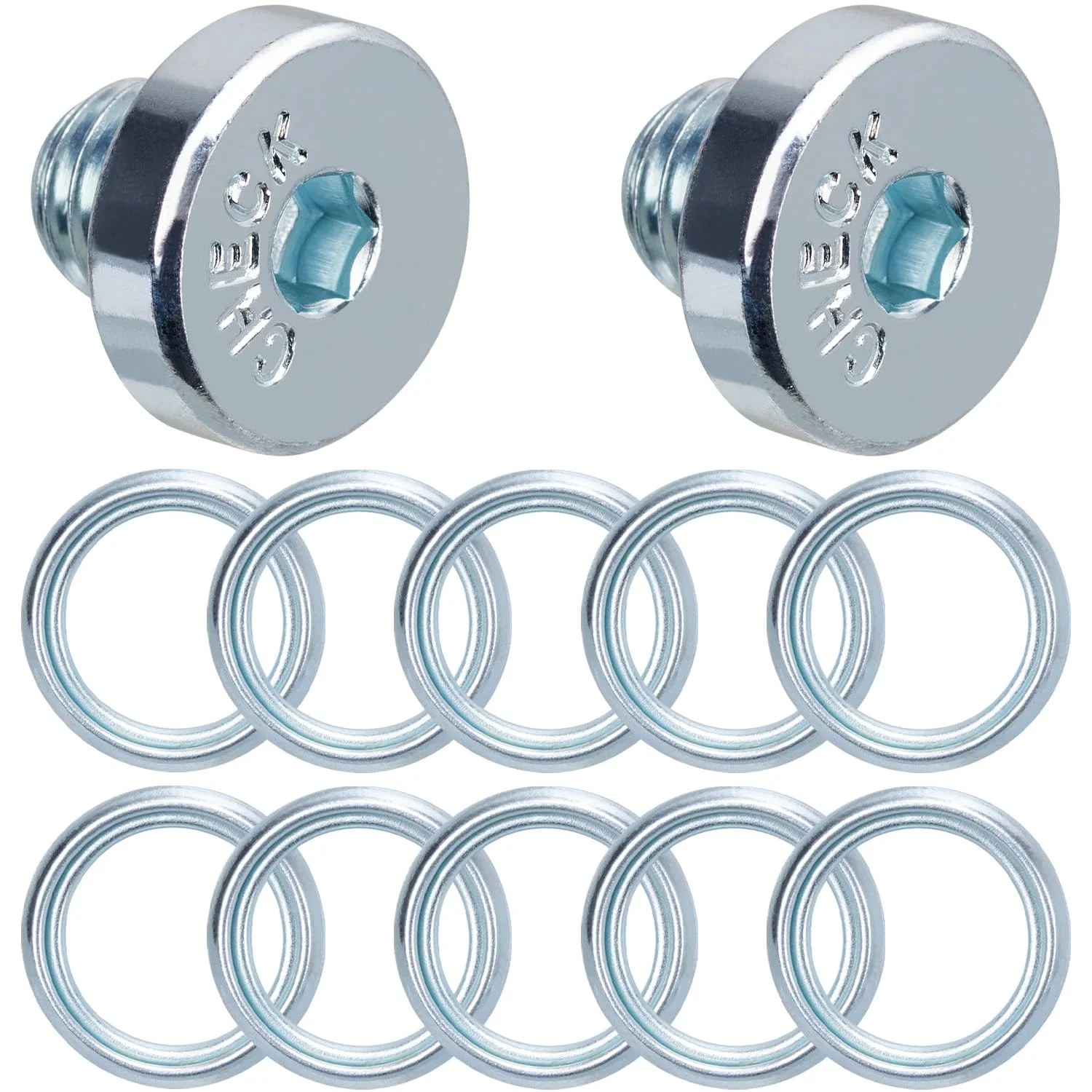 12pcs Automatic Transmission Pan Drain Plug with Gasket Kit for Toyota 90341-100