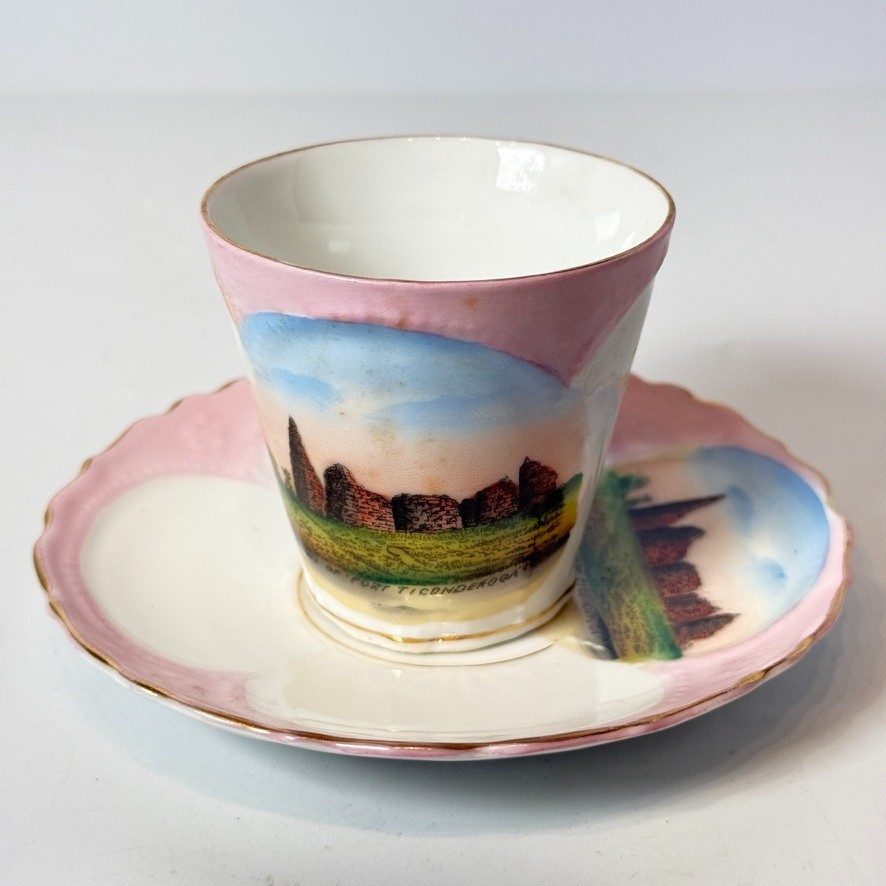 TICONDEROGA NY NEW YORK DRESDEN Souvenir ANTIQUE CHINA TRINKET TEA CUP TICONDEROGA NY NEW YORK DRESDEN Souvenir ANTIQUE CHINA TRINKET TEA CUP