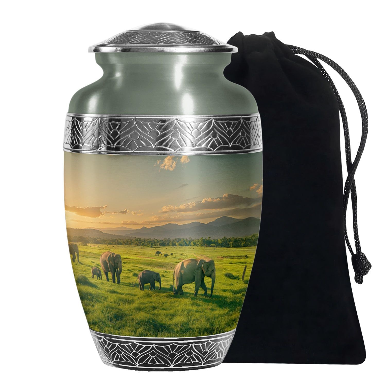 Elephant Family Cremation Urns for Ashes Adult Dad & Mom (10 Inch) Elephant Family Cremation Urns for Ashes Adult Dad & Mom (10 Inch)