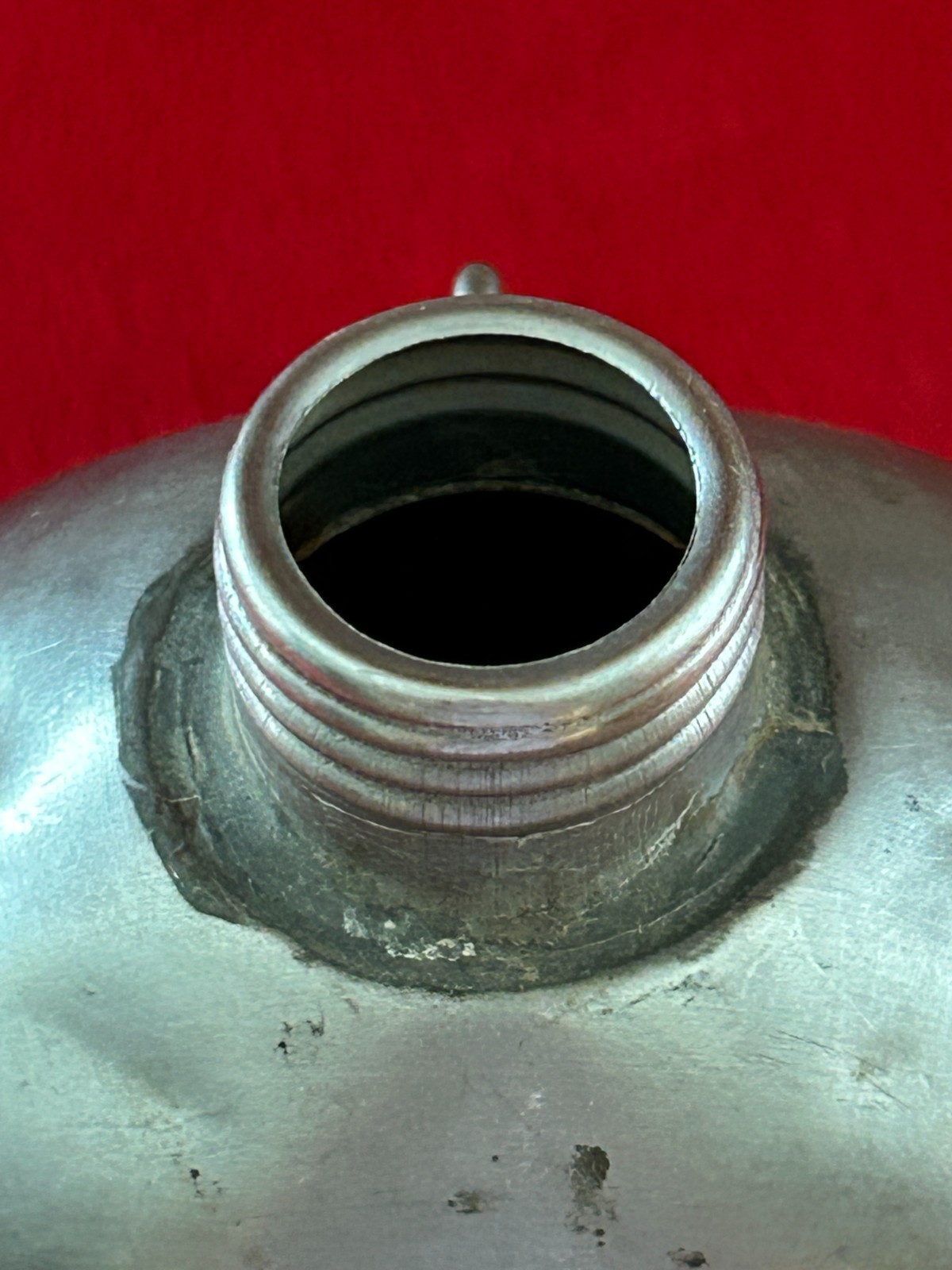 WWII RARE Welded Neck Canteen G.P. & F. Co. 1943 WW2 Steel Spout
