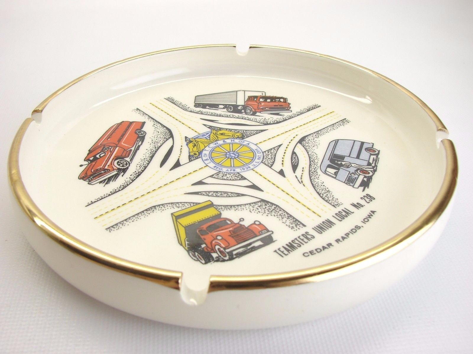 Vintage Teamsters Union Local 238 AshTray 6-3/4\