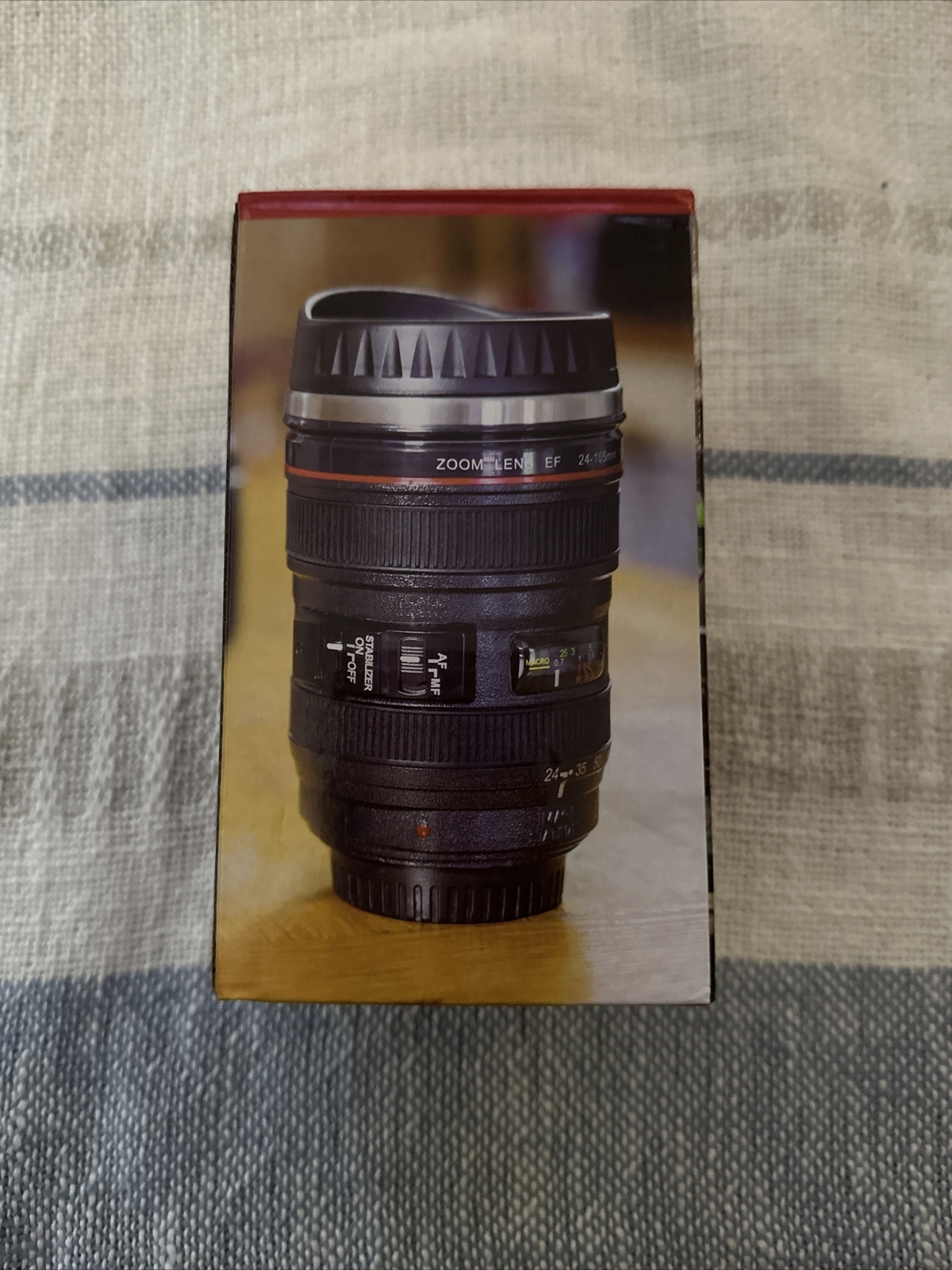 Camera Lens Coffee Mug 13.5 oz Replica of Canon EF 24-105mm Lens Indie Camera B2