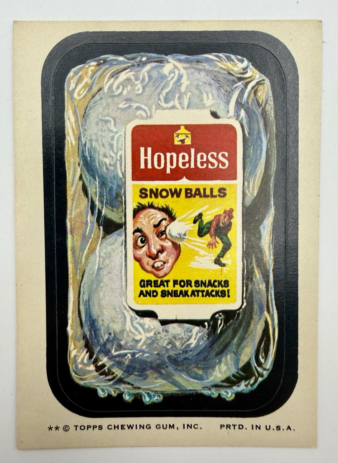 1974 Topps Wacky Packages 8th Series Hopeless Snow Balls #NNO 2 Star