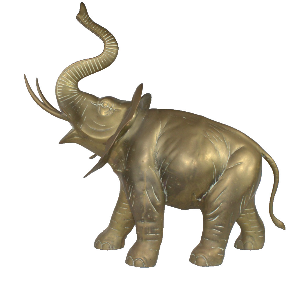 brass elephant Extra-large figurine vintage midcentury statemen piece 22lbs