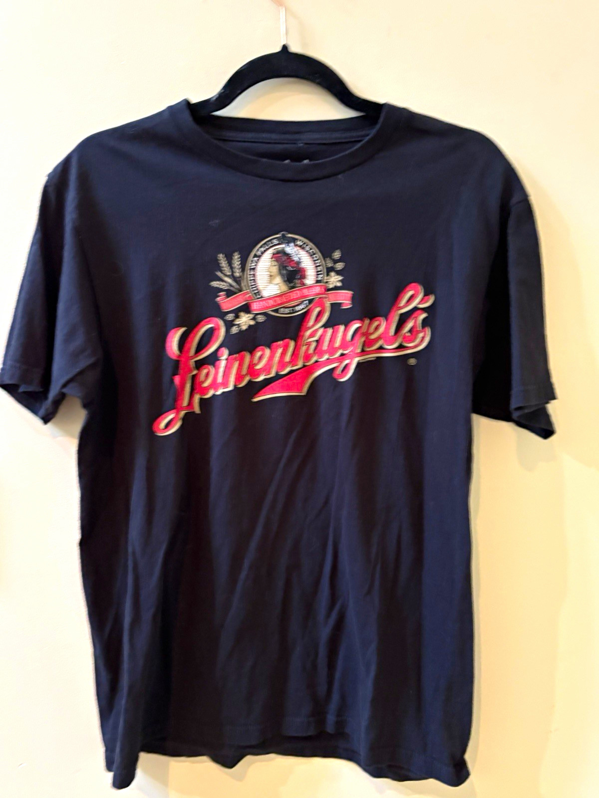 Leinenkugel\'s Official Licensed Black Graphic T-Shirt Breweriana Theme
