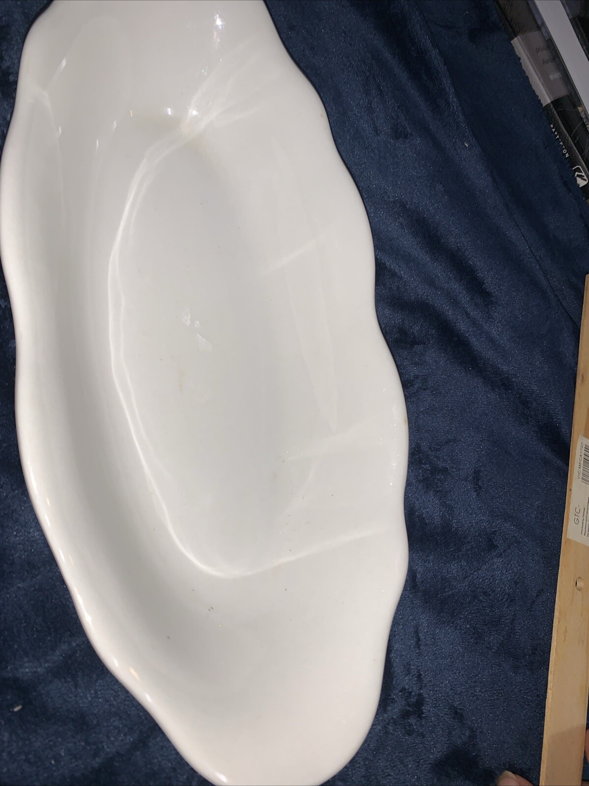 Vtg Shenango China White  Restaurantware Oval Serving Bowl