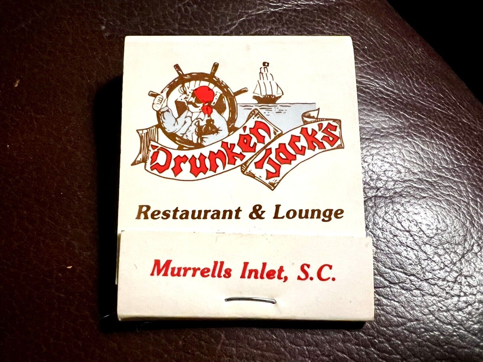 Drunken Jack’s Restaurant & Lounge, Murrell’s Inlet, SC, Full Unstruck Matchbook