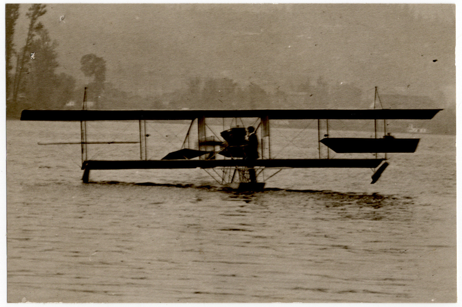 1912 Photo Silas Christofferson Hydroplane Willamette River Portland 4.75x3.25