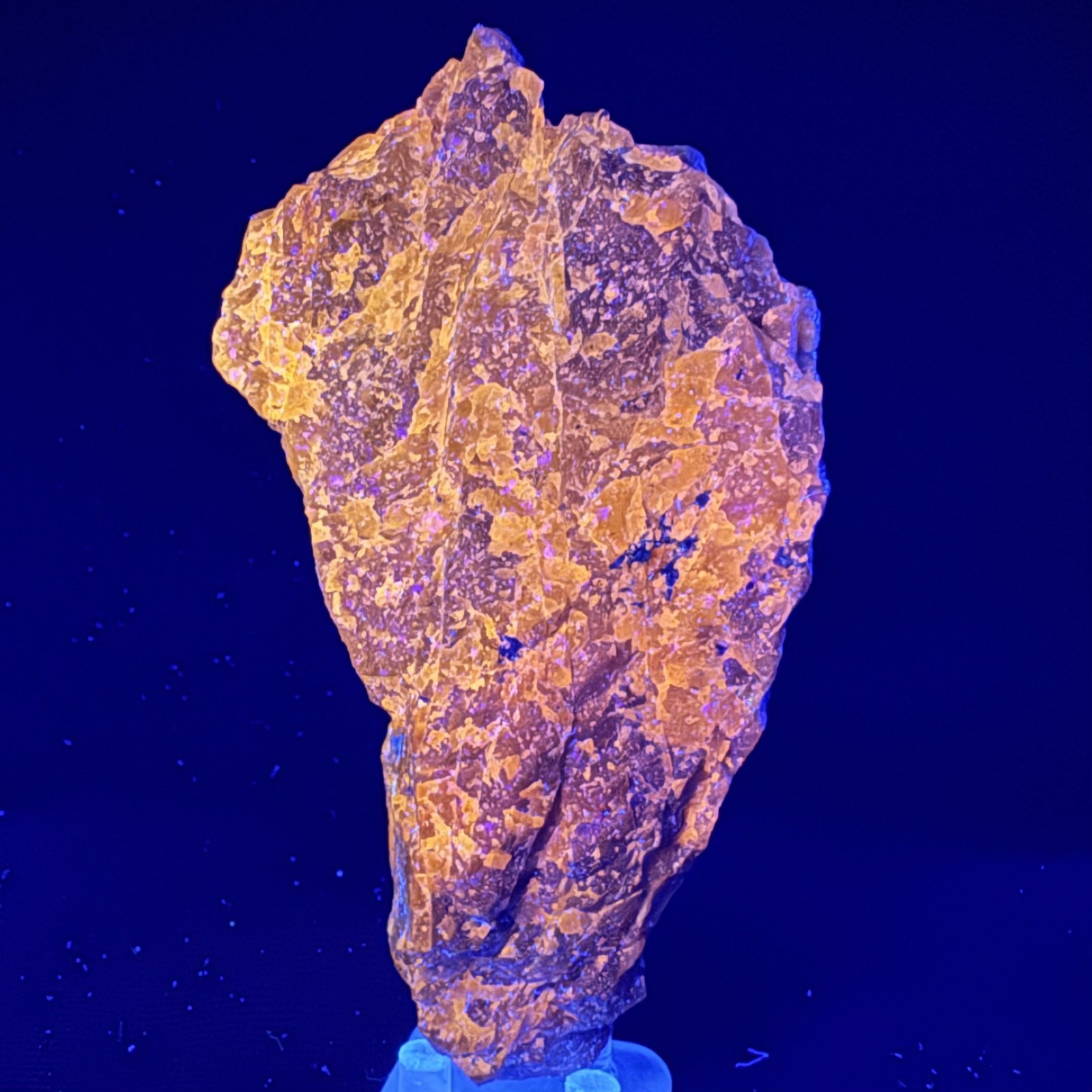 Solid Fluorescent Sphalerite: Sterling mine, Ogdensburg, Sussex Co., New Jersey