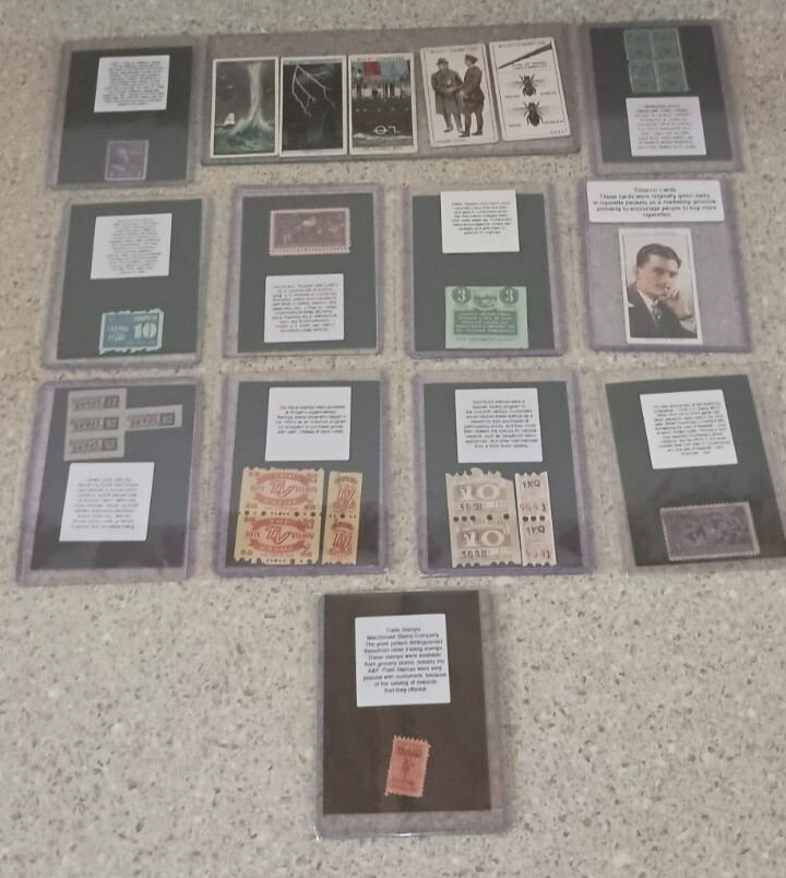 12 Piece Stamp & Tobacco Card Lot Jefferson Purple Two Guys Spare Ration + MORE