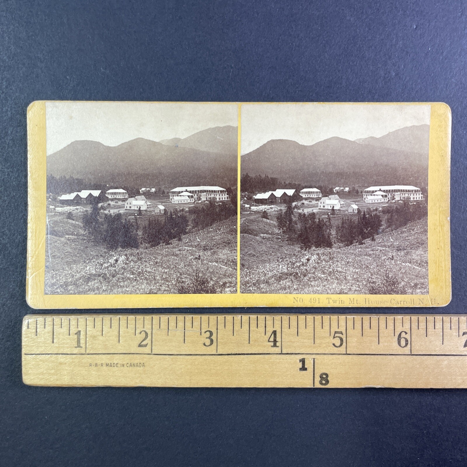 Twin Mt. House Carroll NH Stereoview Kilburn Brothers 1870s White Mountains