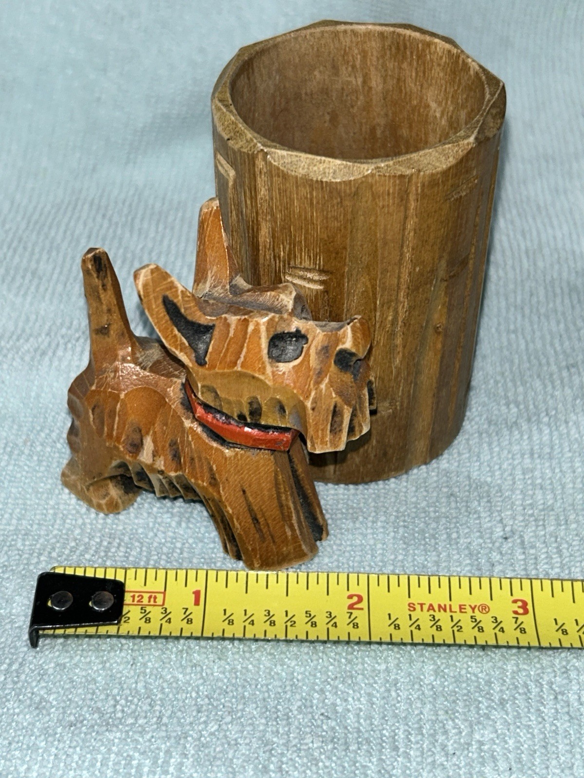 Scottish Terrier Wooden Holder Scottie Dog Wood Holder 2-1/2” Tall