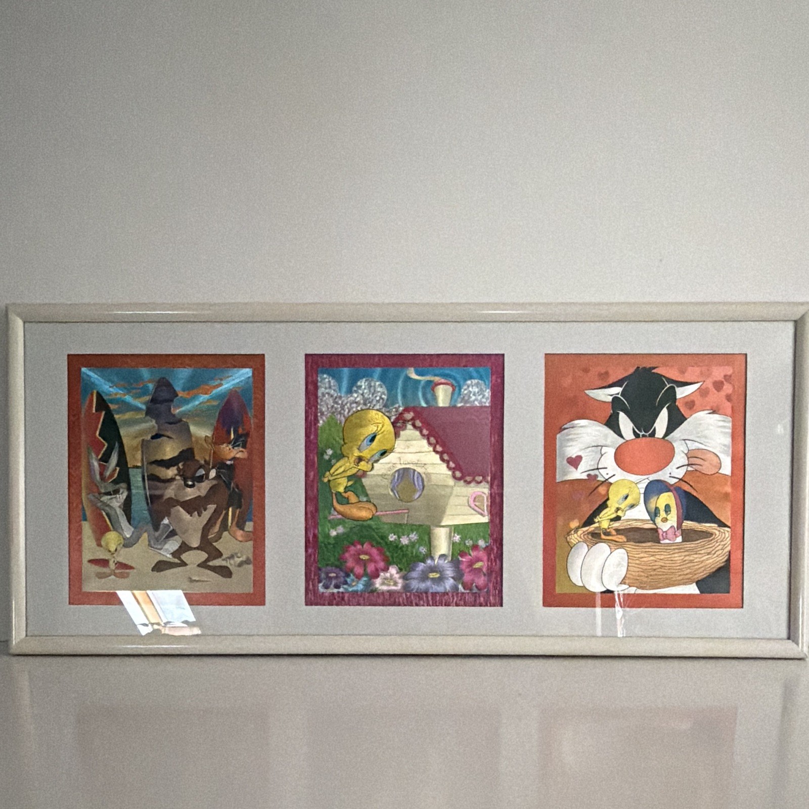 Warner Bros. Looney Tunes Framed Matted Signed Prints Set of 3 Bugs Tweety